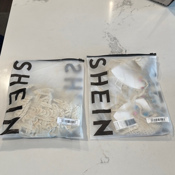 SHEIN Cream Lace Apparel Set of 2 Tops - Picture 2 of 9